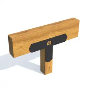High-quality wooden pergola component for outdoor garden structures.