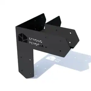 Corner bracket for Strong Pergola DUO outdoor pergola system, durable metal construction.