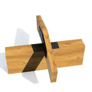 High-quality wooden pergola rafter joint for outdoor structures.