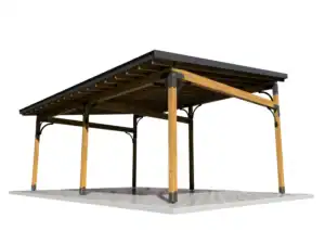 Wide parking pergola for outdoor car shelter and shade.