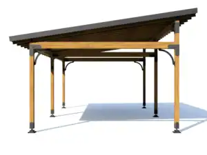 Wide parking pergola for outdoor car shelter and shade.