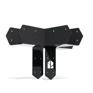 TRIO Corner Part for strong pergola, durable metal connector for outdoor structures.