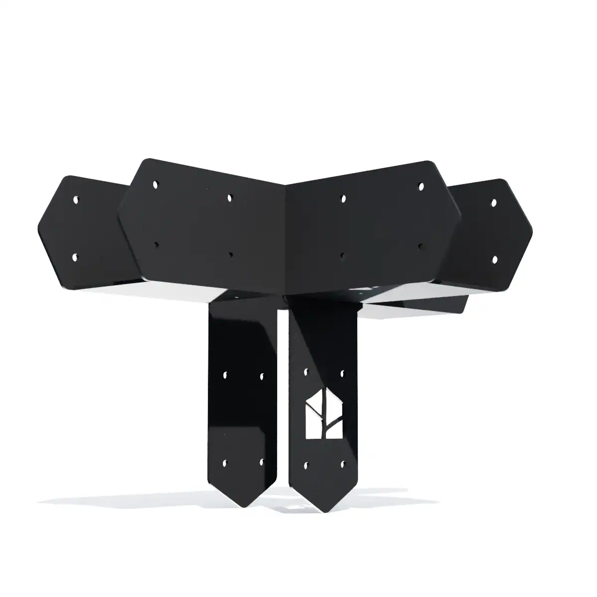 TRIO Corner Part for strong pergola, durable metal connector for outdoor structures.