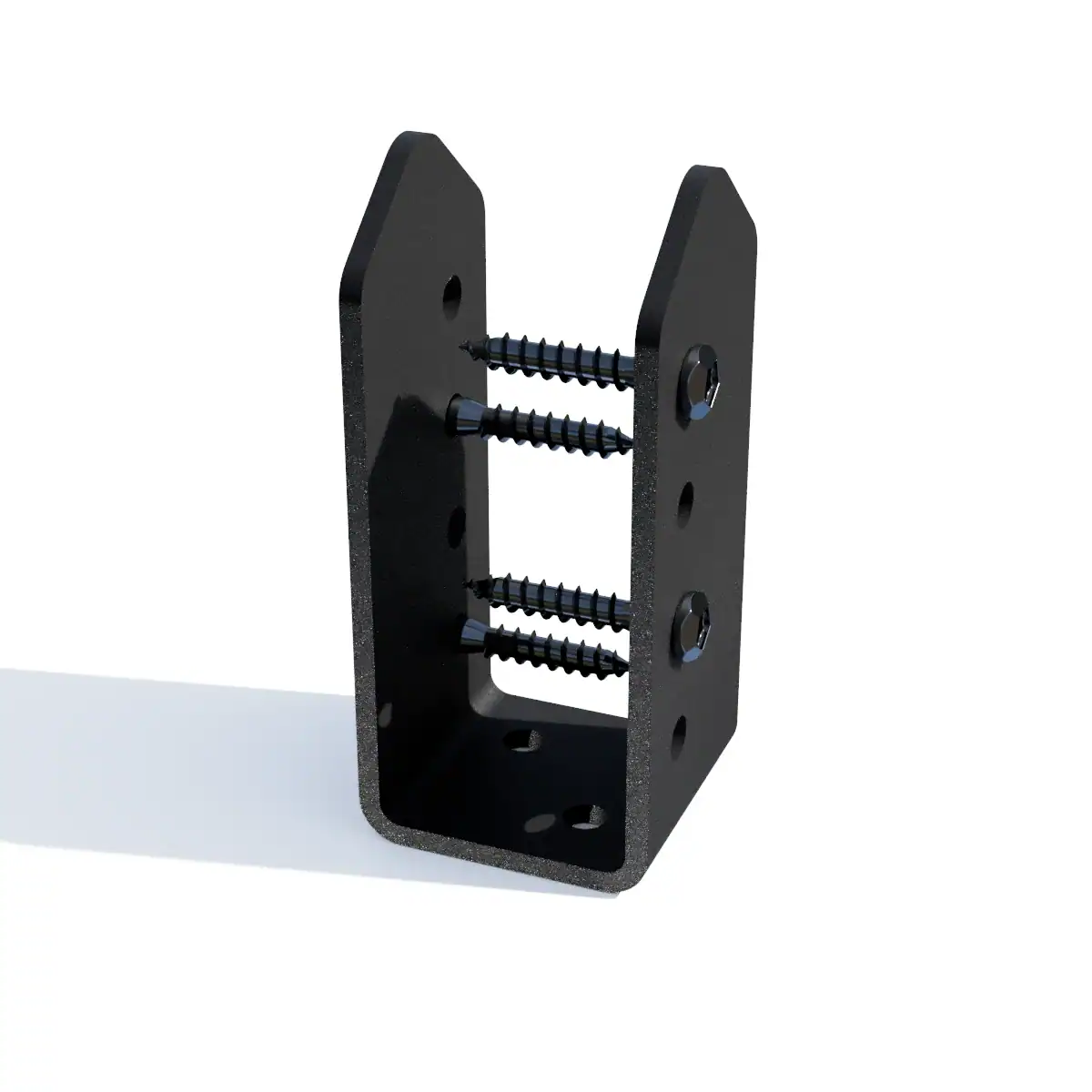 U-Joint bracket used in pergola construction for secure joint connections.
