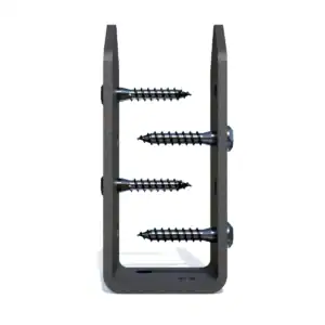 High-quality U-joint bracket with screws for pergola assembly and support.